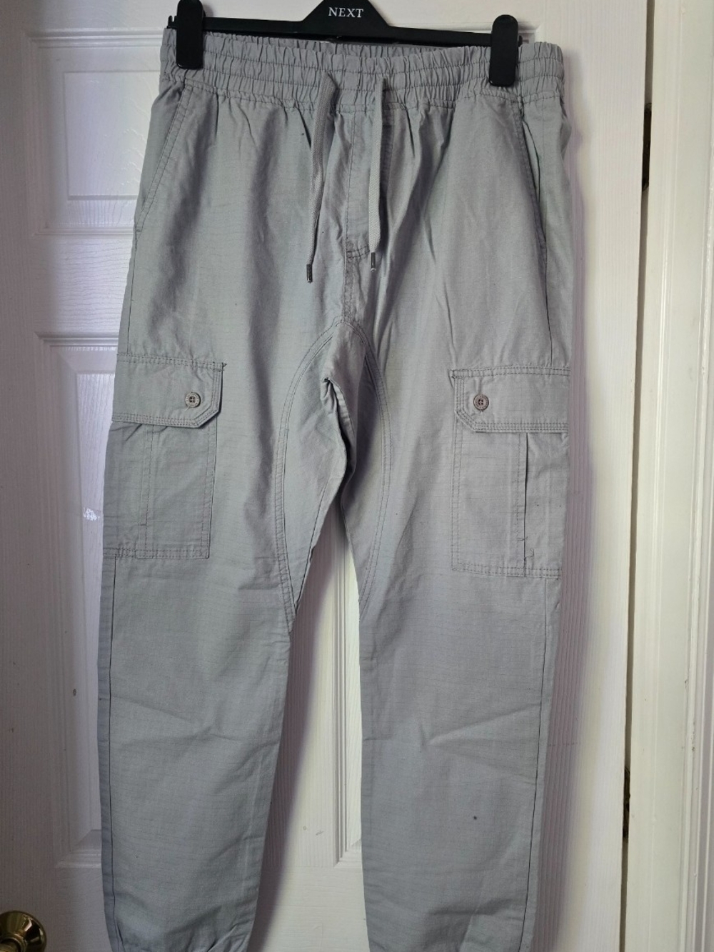 Southpole Men’s Cargo Jogger Pants Large Gray Drawstring